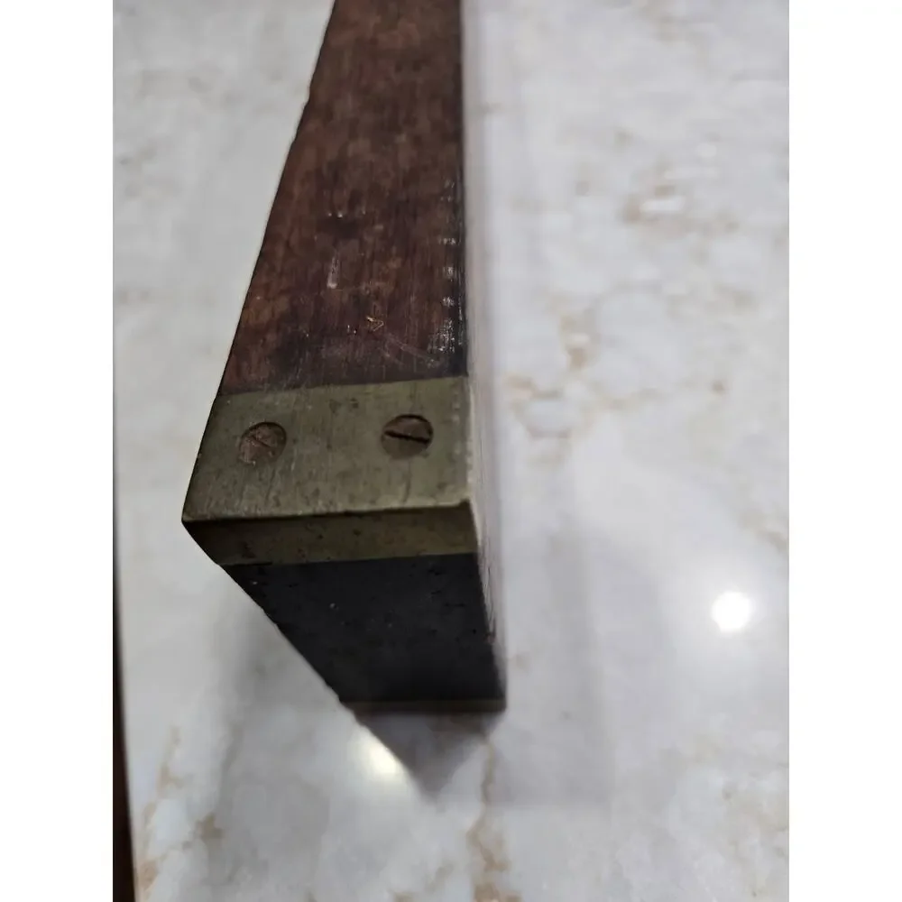 Vintage Stratton Brothers Greenfield Mass Wood Brass Level Hand Tool 1872